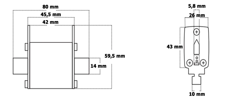 NH00 Polyester Buşon teknik çizim ve özellik sembolleri 2