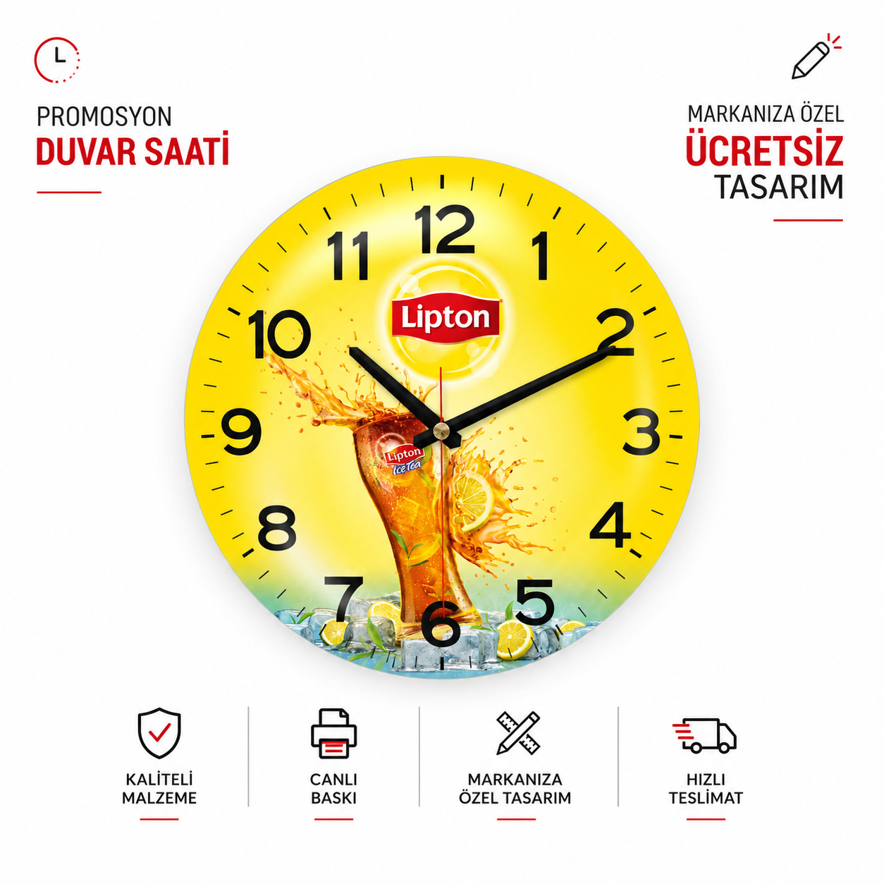 Toptan Revello 305 – Bombeli Cam Saat – 48cm