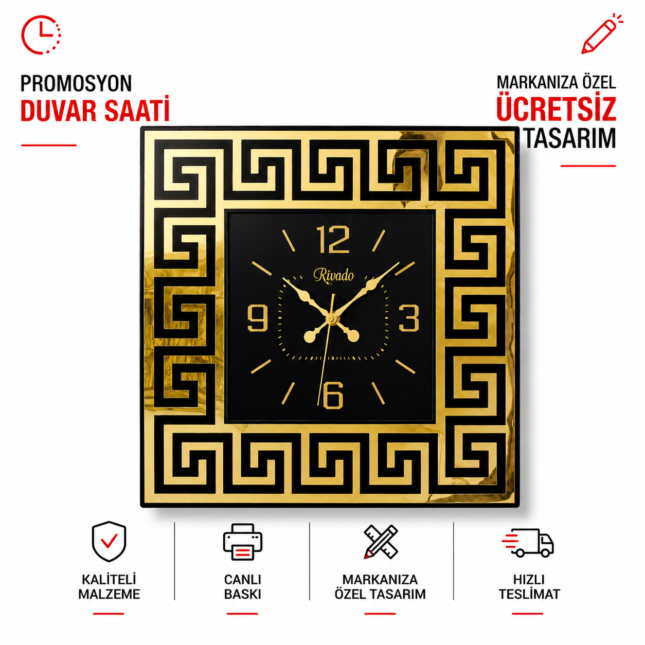 Toptan Revello Kare FTM Siyah