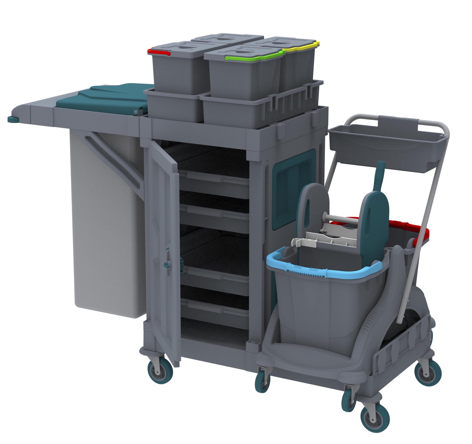 Toptan Alfacart Temizlik Arabaları: Alfacart Temizlik Arabası 152x78x123 (AC2113)