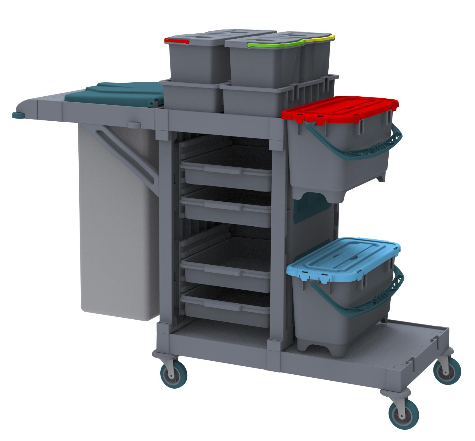 Toptan Alfacart Temizlik Arabaları: Alfacart Temizlik Arabası 152x57x123 (AC2119)