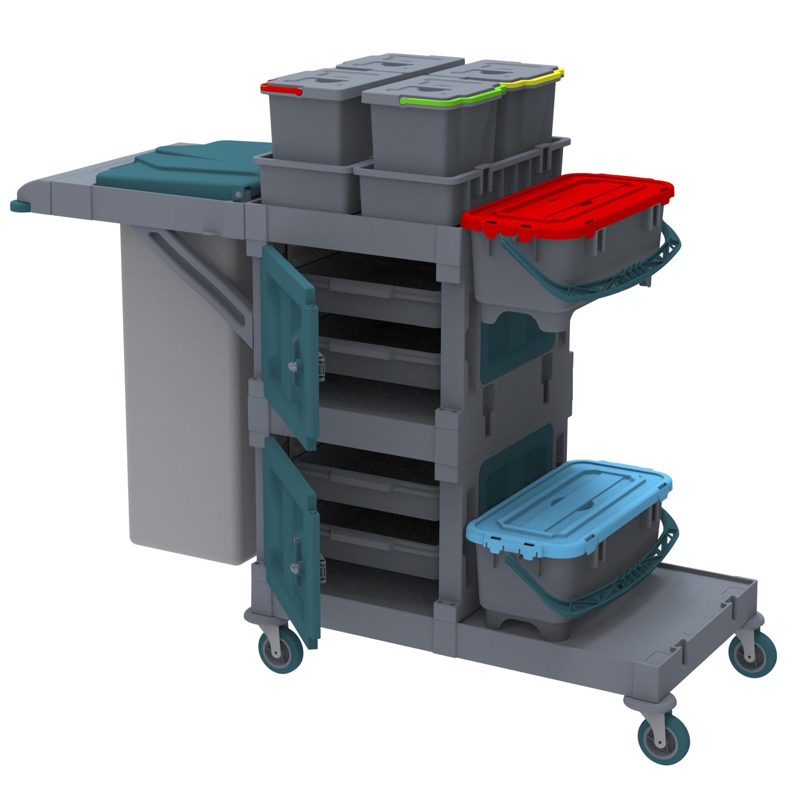 Toptan Alfacart Temizlik Arabaları: Alfacart Temizlik Arabası 152x57x123 (AC2124)