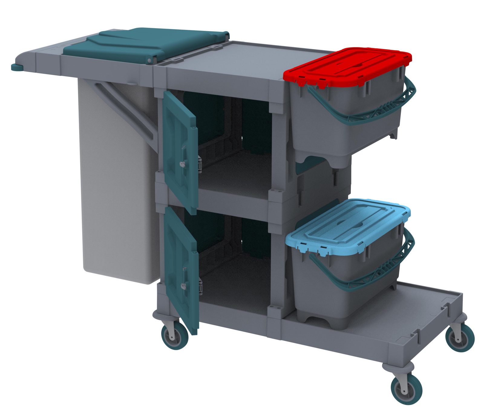 Toptan Alfacart Temizlik Arabaları: Alfacart Temizlik Arabası 152x57x103 (AC2135)