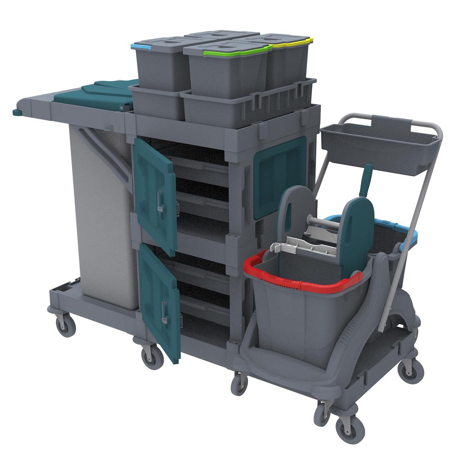 Toptan Alfacart Temizlik Arabaları: Alfacart Temizlik Arabası 152x78x123 (AC2165)