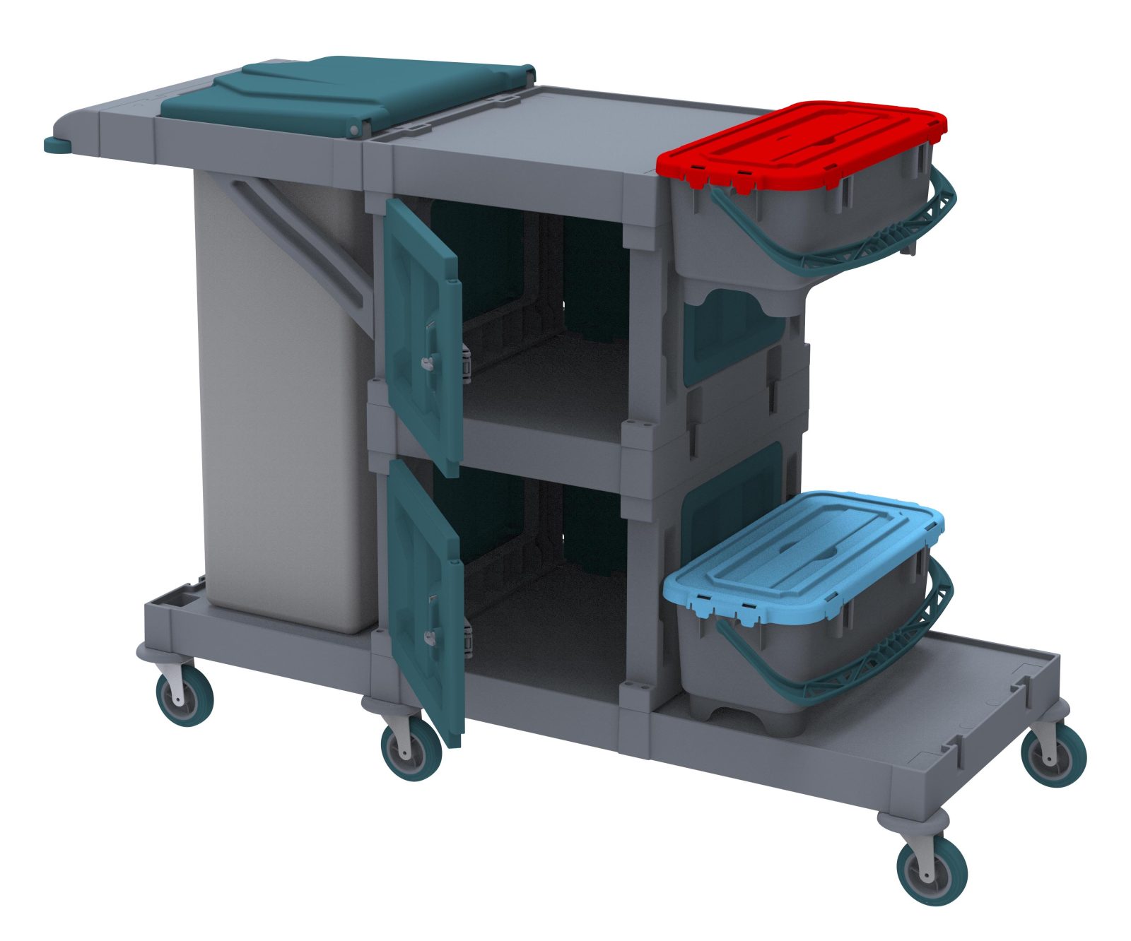 Toptan Alfacart Temizlik Arabaları: Alfacart Temizlik Arabası 152x57x103 (AC2175)