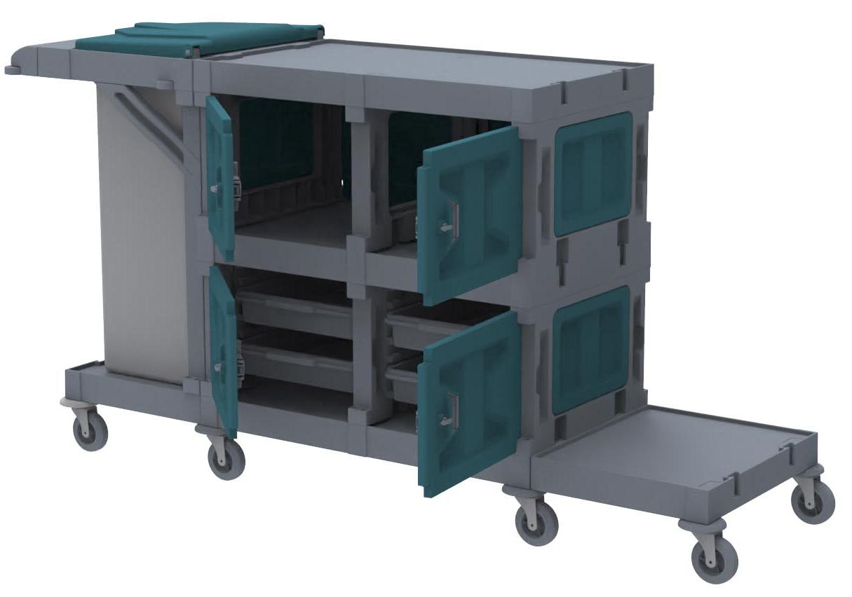 Toptan Alfacart Temizlik Arabaları: Alfacart Temizlik Arabası 195x57x103 (AC2197)