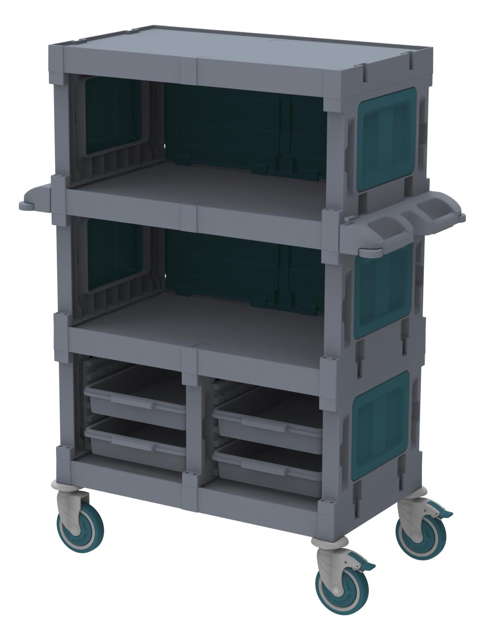 Toptan Servis Arabaları: Alfacart Servis Arabası 113x57x145 (AC2727)