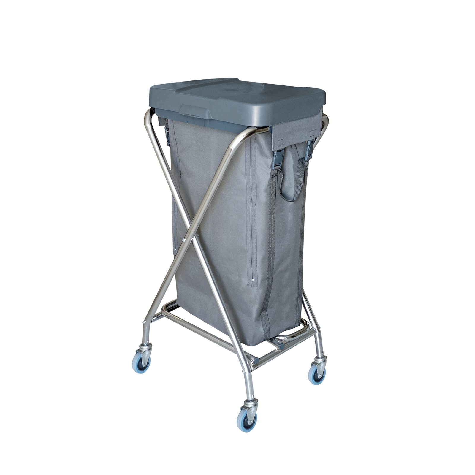 Toptan Çapraz Çöp & Çamaşır Toplama: Çapraz Çöp Çamaşır Toplama Arabası 100Lt Krom (ÇT262MK)