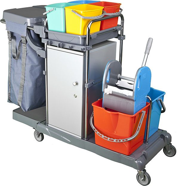 Toptan Smart Dolaplı Kat Arabaları: Smart Dolaplı Kat Arabası 100Lt+4x6+2x18 Krom (KA805SK)