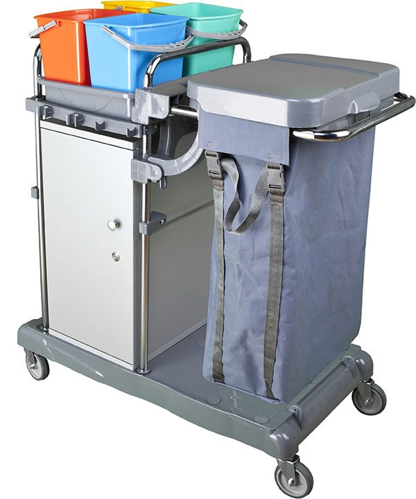 Toptan Smart Dolaplı Kat Arabaları: Smart Dolaplı Kat Arabası 100Lt+4x6 Krom (KA845DK)