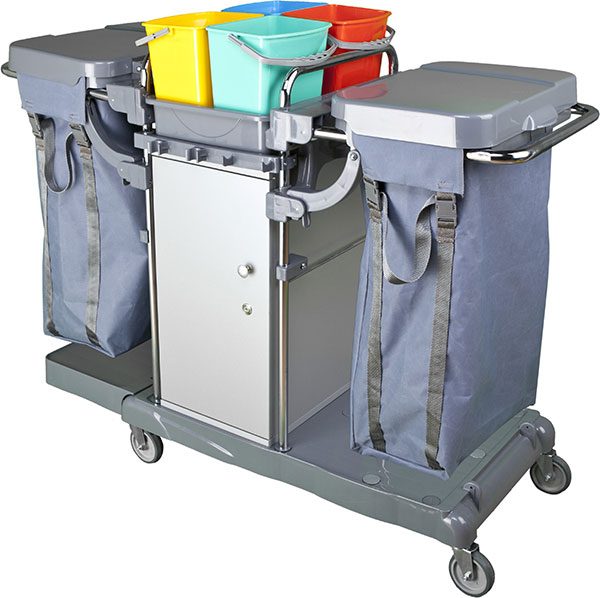 Toptan Smart Dolaplı Kat Arabaları: Smart Dolaplı Kat Arabası 2x100Lt+4x6 Krom (KA855DK)