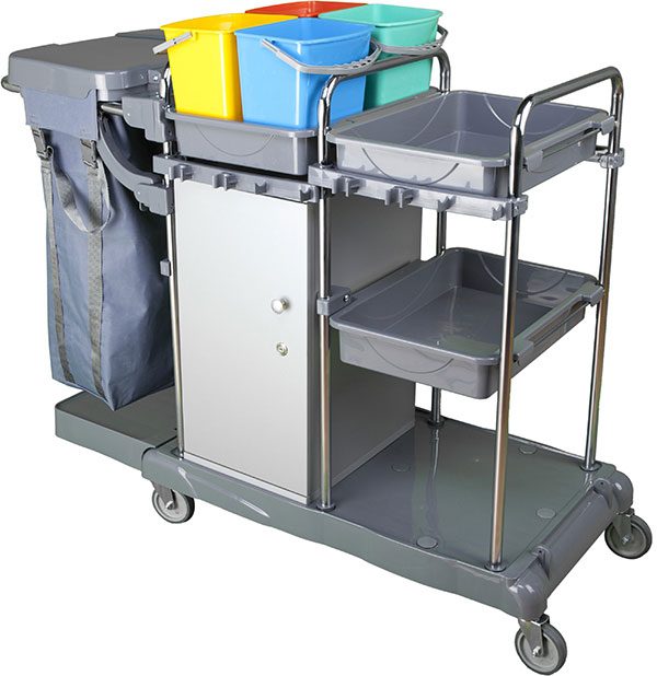 Toptan Smart Dolaplı Kat Arabaları: Smart Dolaplı Kat Arabası 100Lt+4x6 Krom (2) (KA865DK)