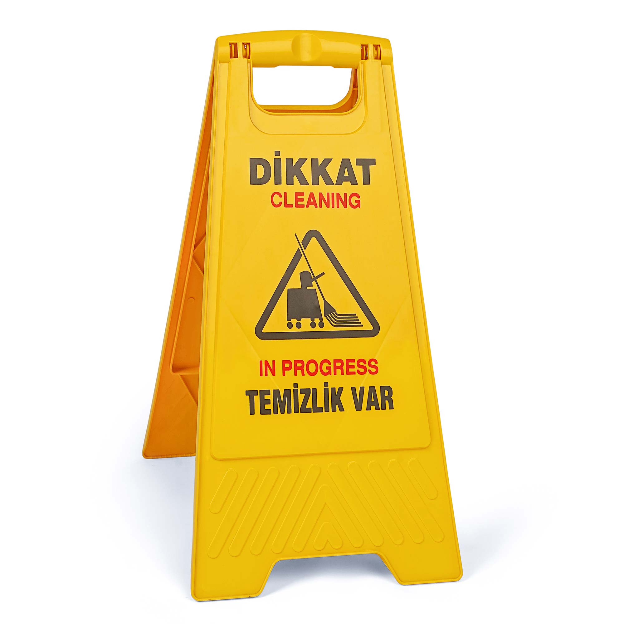 Toptan Uyarı Levha ve Dubaları: TEMİZLİK VAR LEVHASI 950 GR - TÜRKÇE + İNGİLİZCE (KZ101)