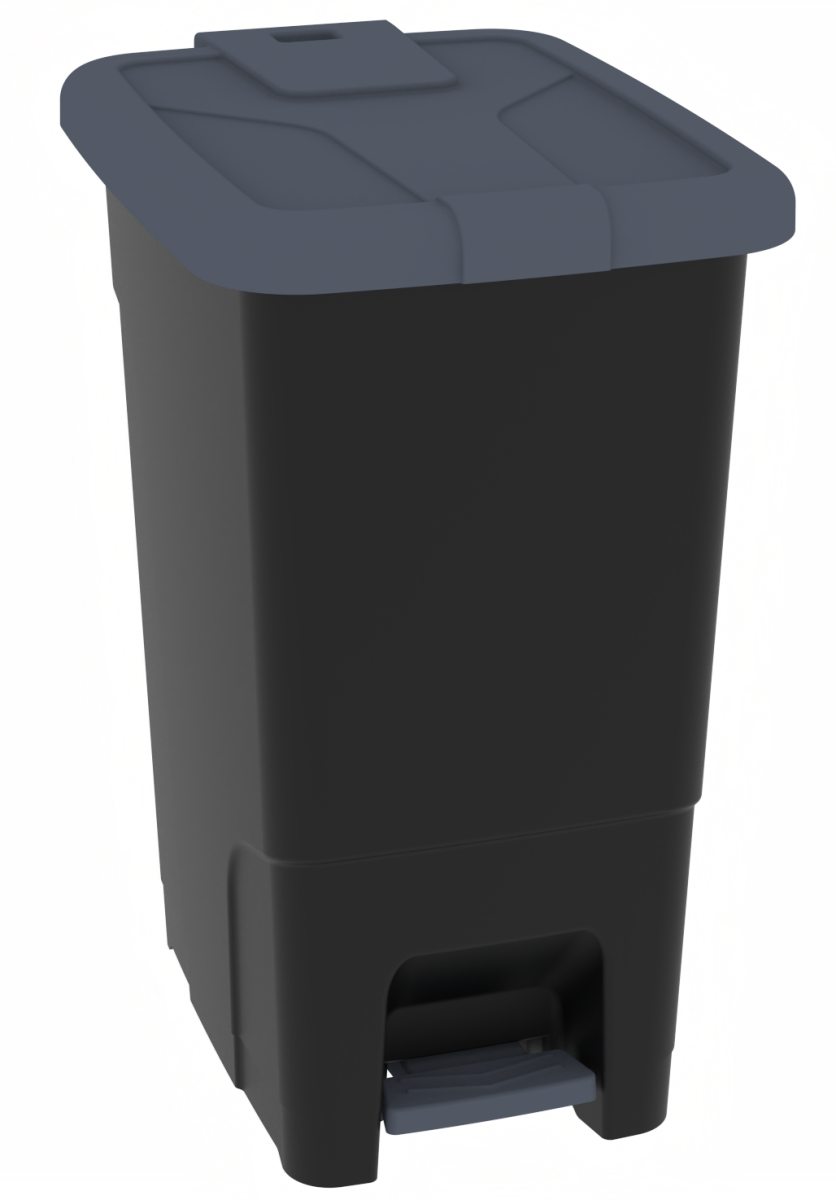 Toptan Çöp Kovaları: Slim Çöp Kovasi 30 Lt - Si̇yah (SCK396)